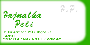 hajnalka peli business card